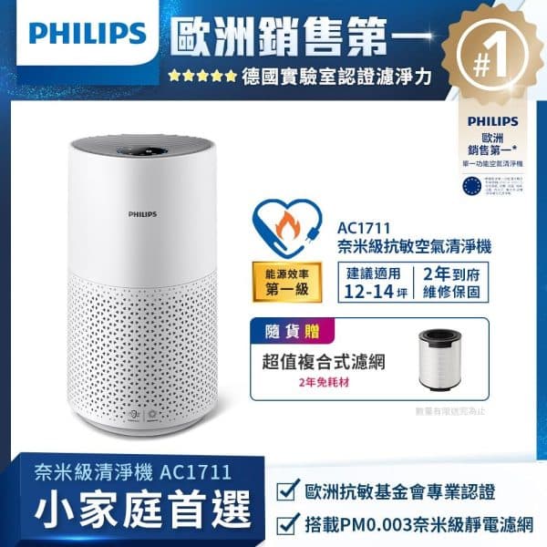 PHILIPS 飛利浦 奈米級抗敏空氣清淨機：圖片 2