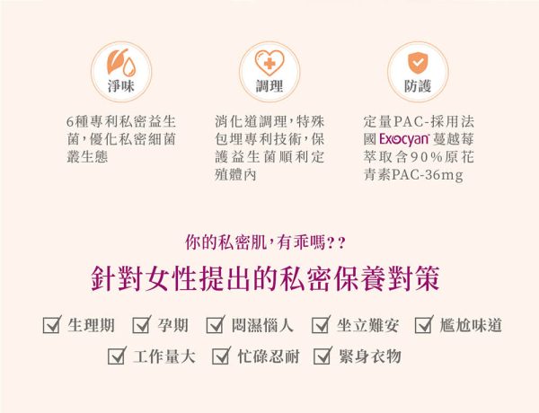 婦潔 VIGILL V100蔓越莓私密益生菌-日夜雙護：圖片 3