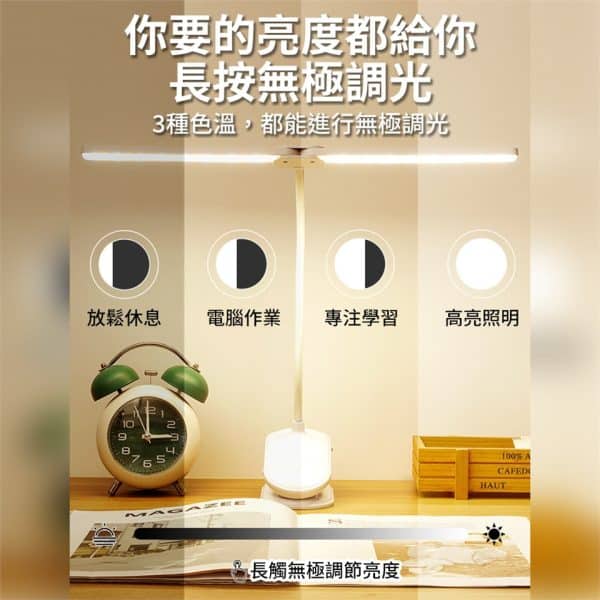 雙頭 LED 檯燈：圖片 2