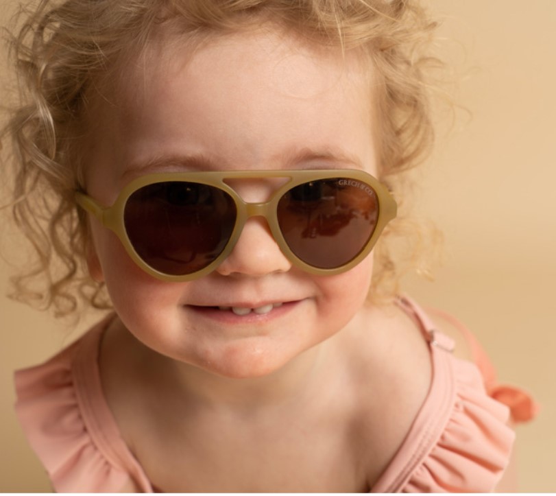 嬰幼兒防曬推薦-丹麥Grech&Co. 飛行員兒童太陽眼鏡