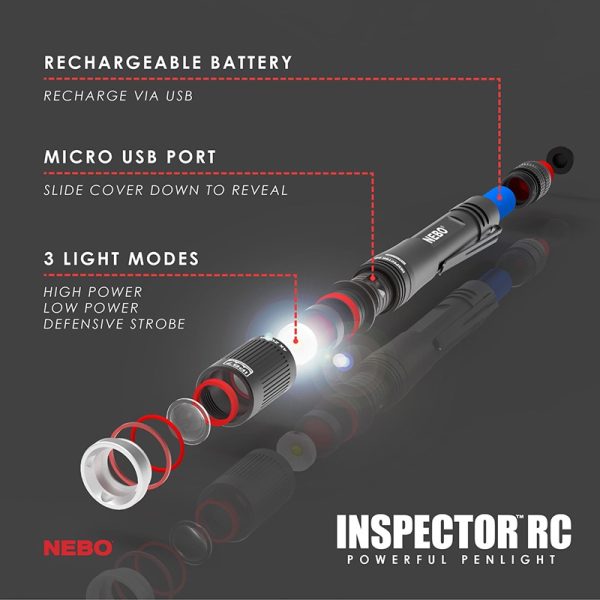 【NEBO】Inspector高亮度防水筆型手電筒：圖片 2