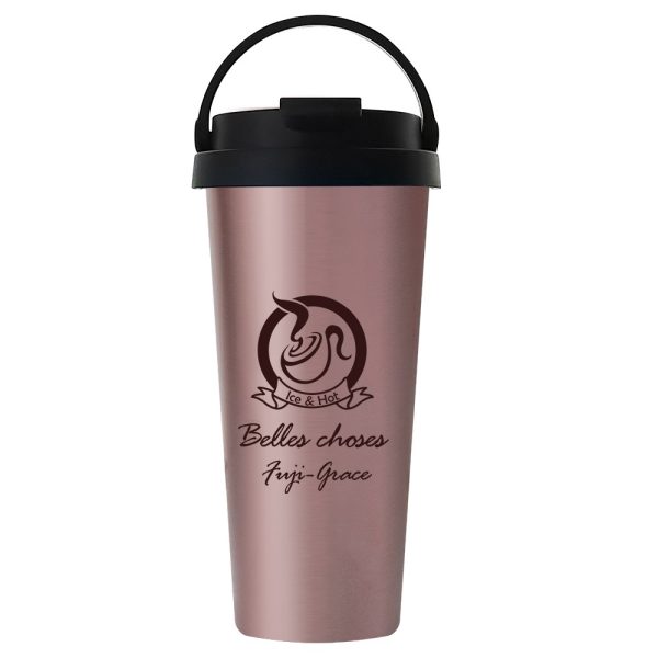 【FUJIGRACE】外鋼內陶瓷 手提保溫咖啡杯 600ml：圖片 5
