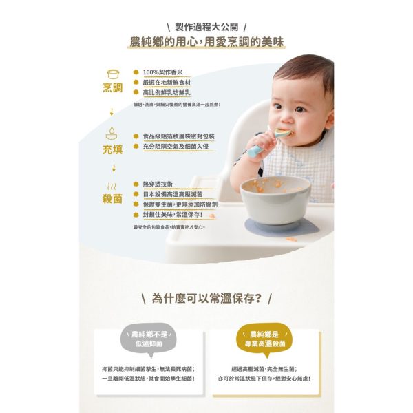 【農純鄉】 鮮乳咕咕粥/鮮乳南瓜粥(1y+) 150g x4包/盒：圖片 7