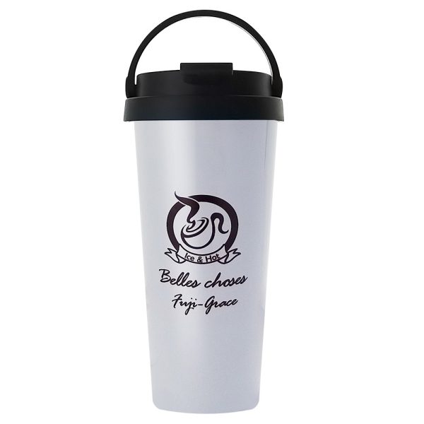 【FUJIGRACE】外鋼內陶瓷 手提保溫咖啡杯 600ml：圖片 7