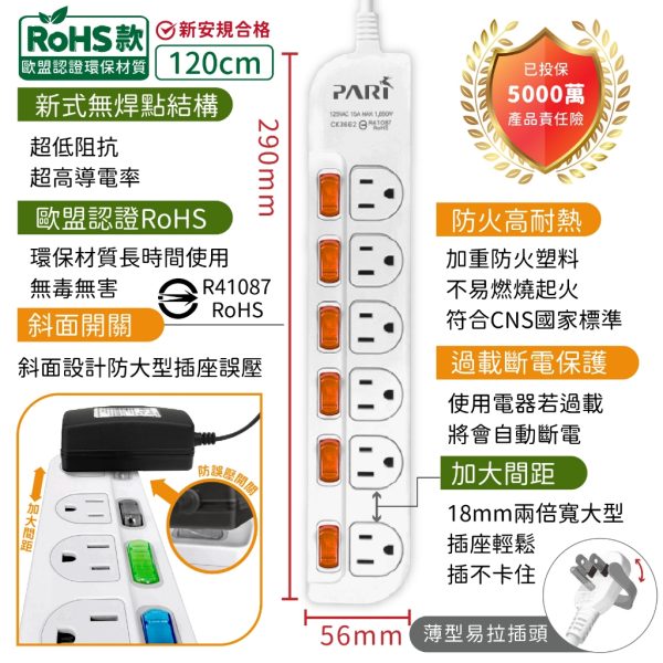 台灣製 過載斷電多開延長線：圖片 8