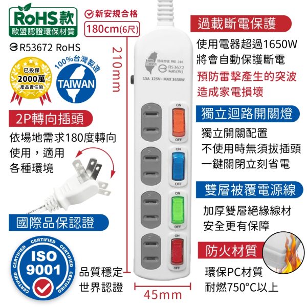 台灣製 過載斷電多開延長線：圖片 29