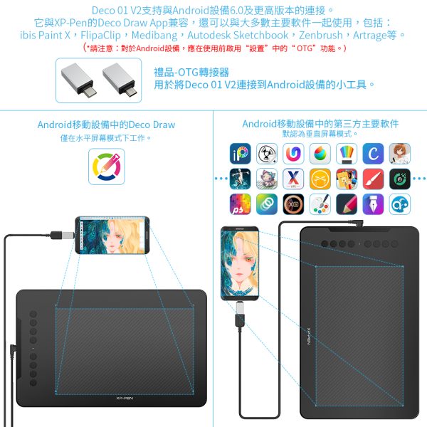 XPPen Deco 01V2 電繪版：圖片 6