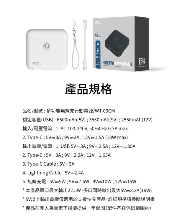 LaPO二代多功能無線快充行動電源：圖片 20
