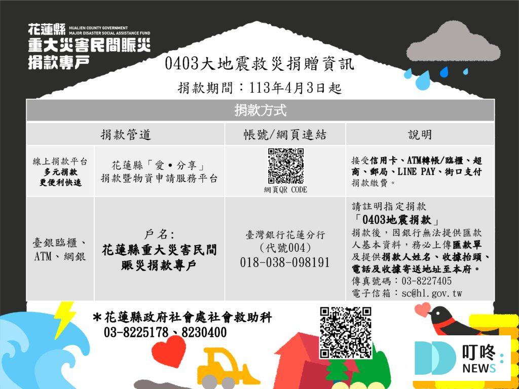 【2024地震】0403花蓮地震災情、地震捐款、地震補助和急難救助、紓困報你知 線上捐款平台、臺銀臨櫃、ATM、網銀