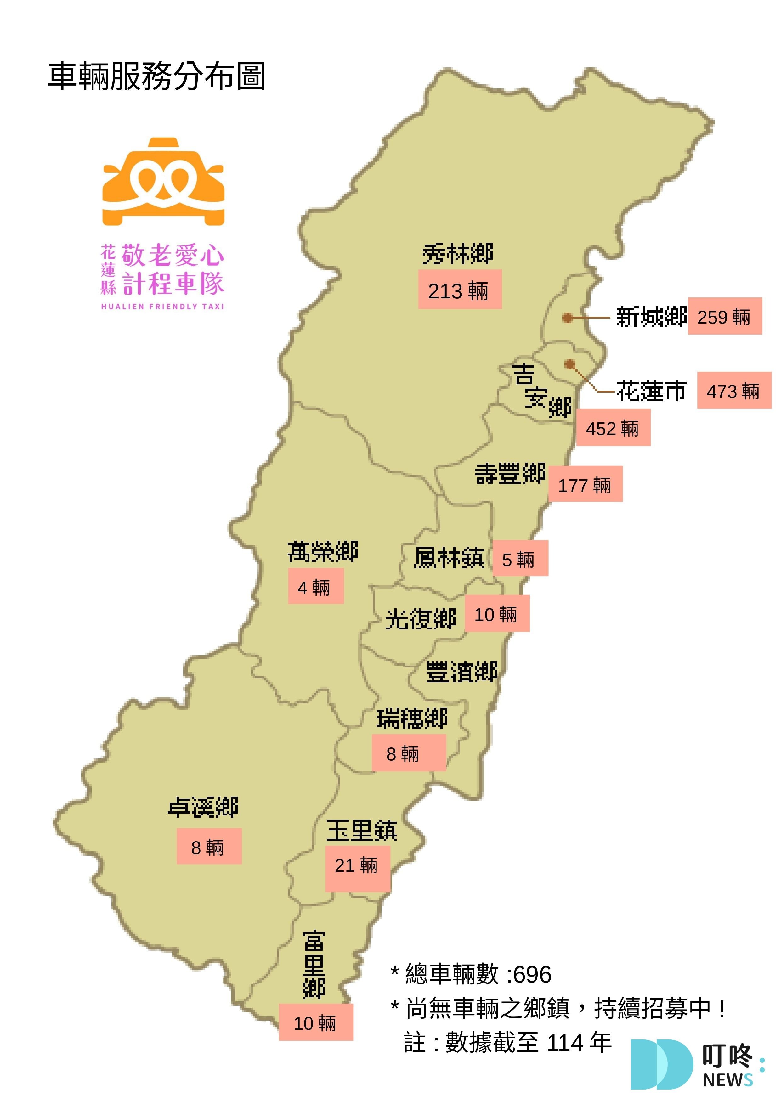 【花蓮敬老愛心卡懶人包】敬老愛心卡計程車資補助!補貼內容報你知 花蓮敬老愛心卡搭乘計程車車輛服務分布